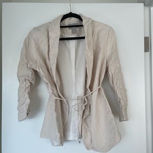 Off White Linen Blazer